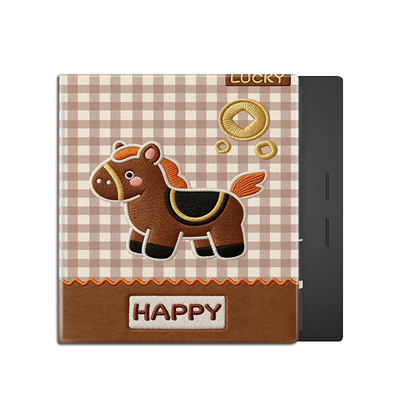 适用文石leaf5好运小马3复古poke6可爱5s小白马p6阅读器tab8c磁吸NoteX5S格子Air4C电子书BOOX保护套电纸书壳