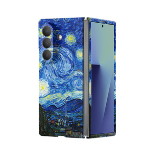 梵高星空适用于三星zfold7手机壳裸机磨砂磁吸超薄GalaxyZFold6防摔保护套w25简约w26全包外壳个性油画w24