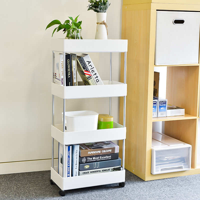 厨房可移动置物架多层落地收纳储物架子手推车带轮客厅卧室整理架