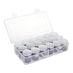 植物种子收纳盒透明米珠钻石画储物盒pp材质密封亚克力圆瓶