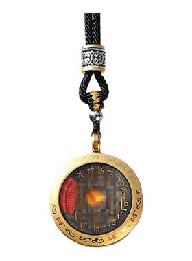 武当山小师叔开元古币山鬼花钱吊坠老钱新刻点砂款饰品项链本命年