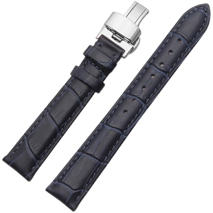 真皮表带女蝴蝶扣 适配卡地亚伯爵阿玛尼卡西欧天梭飞亚达手表带