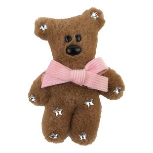 赵露思同款会吱吱叫的小熊掰掰夹发夹憨豆先生毛绒泰迪熊可爱bb夹