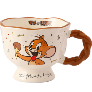 猫和老鼠联名陶瓷马克杯可爱情侣咖啡杯家用宿舍女生生日礼物水杯