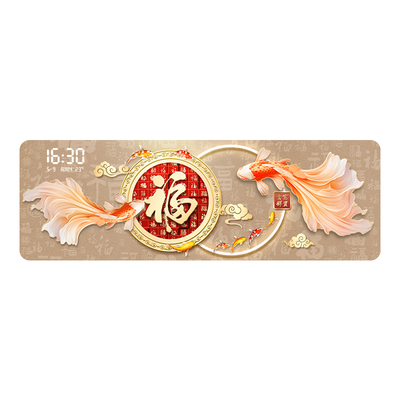 【时尚数显屏】客厅时钟挂画