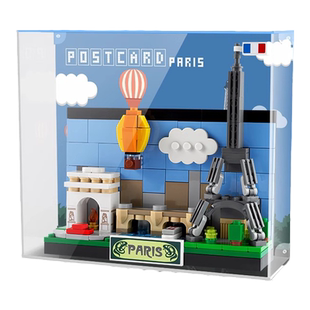 适用于乐高明信片展示盒伦敦40569相框迷你天际线北京巴黎日本