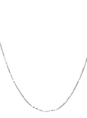 银色轻奢小方块项链女