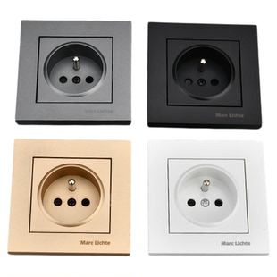 80型法式插座欧洲欧规16A法标电源插座面板圆二孔法国大功率插座