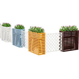 户外花架围栏花槽饭店餐厅栅栏式花盆木隔断长方形防腐木花箱餐饮