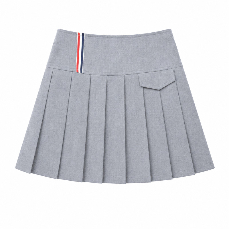 夏季学院风高腰显瘦百褶短裙