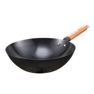 张小泉老式铁锅炒锅家用炒菜锅小型煤气灶专用燃气无涂层精铁锅具