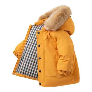 戴维贝拉童装男童羽绒服儿童冬装加厚保暖外套男宝外出御寒冬装