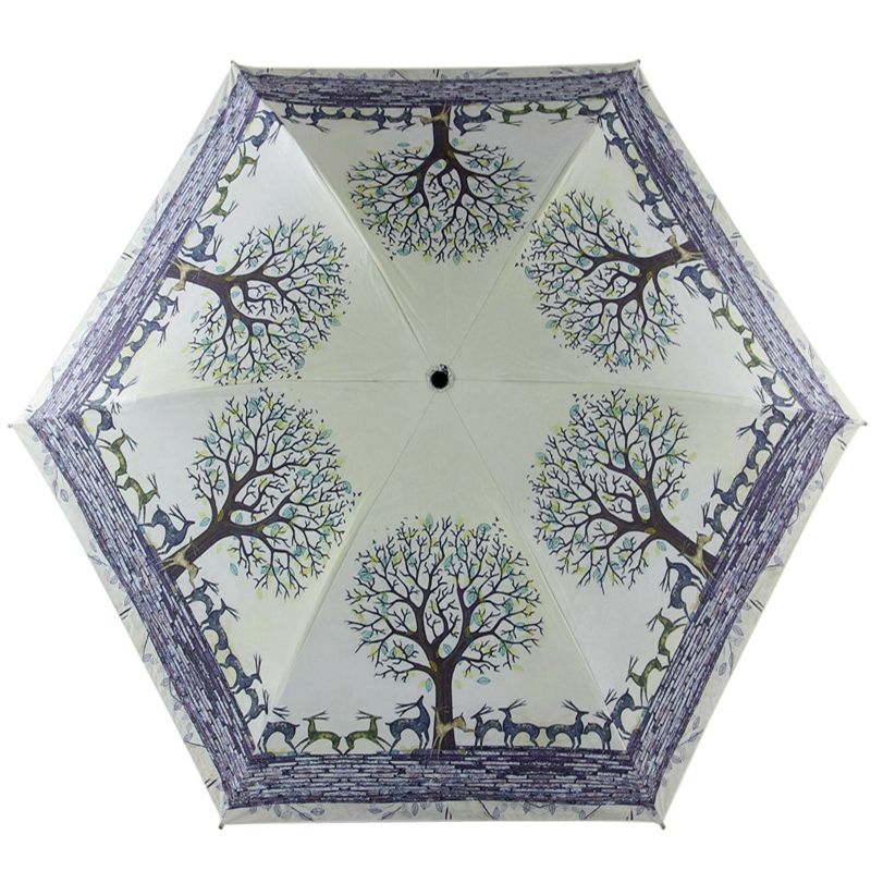 彩虹屋碳纤维黑胶防晒晴雨伞三折