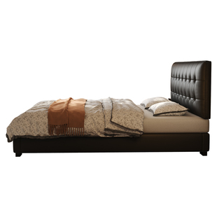 政府补贴法莎蒂华夫格超薄床头真皮床主次卧小户型意式高箱储物床