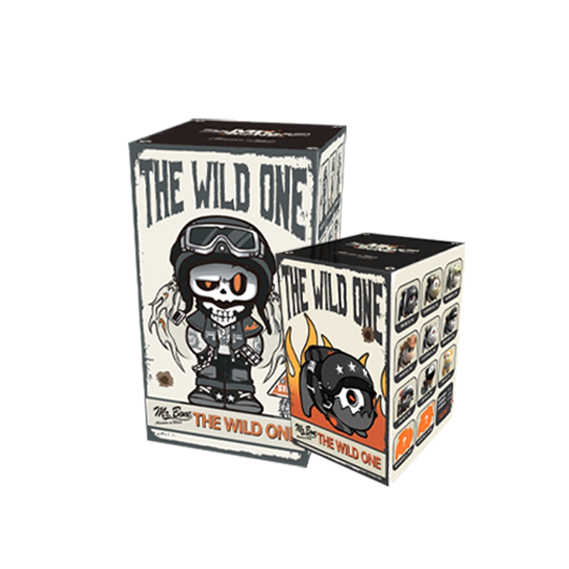 模言工社骨头先生系列The Wild One面具五代机车娃狗盲盒玩具手办