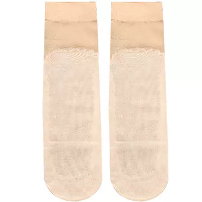 浪莎黑肉色水晶丝短袜薄款耐磨