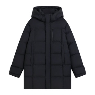 鸭鸭羽绒服男中长款2025冬季新款防寒面包服加厚保暖青少年外套