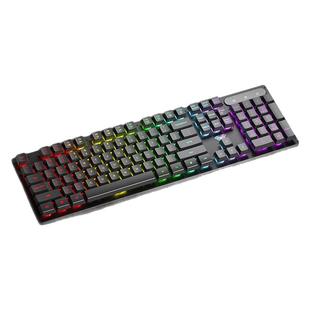 狼蛛S3005有线办公键盘低音按键机械手感笔记本台式键盘炫酷灯效