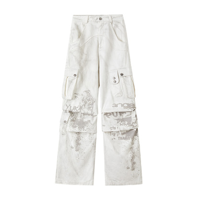 YUKAHOUSE街头工装裤印花