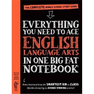 现货 美国中学生优等生笔记 Everything You Need to Ace English Language Arts 英语语言艺术 英语原版 美国少年学霸超级笔记