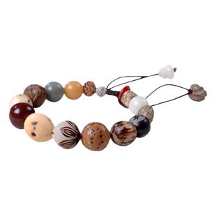 菩提子散珠手工diy材料包原籽十八子手串车挂钥匙扣配件把玩天然