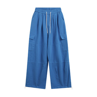 美式工装裤女秋冬加绒大码胖mm高腰宽松显瘦休闲爵士舞jazz阔腿裤