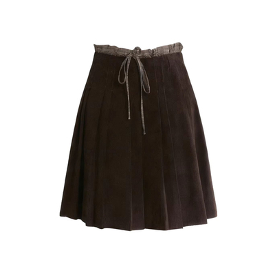 秋冬美拉德复古高腰a字半身裙