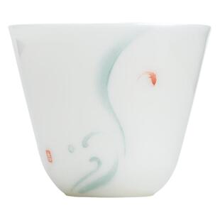 南山先生 素锦莲华茶杯陶瓷单个铃铛杯小茶杯 功夫茶具主人杯单杯