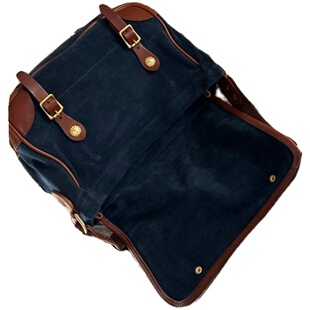 本初与象沫宝家邮差包拼色麂皮通勤大号秋冬复古大地色公文包牛皮