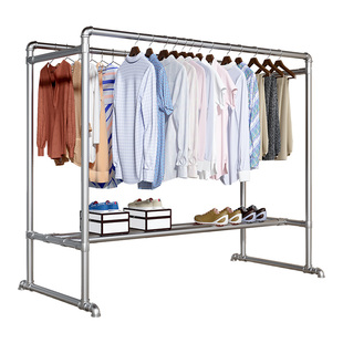 钢管晾衣架落地户外阳台卧室单杠式挂衣服加厚家用简易晒被凉衣杆