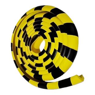 工业NBR丁晴橡胶5米工厂车间工地护墙角黄黑L警示防撞条海绵阻燃