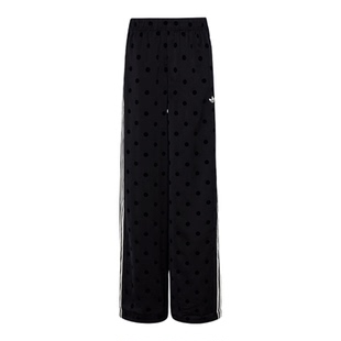 Adidas/阿迪达斯正品三叶草新款女黑白色经典阔腿运动裤KV1169