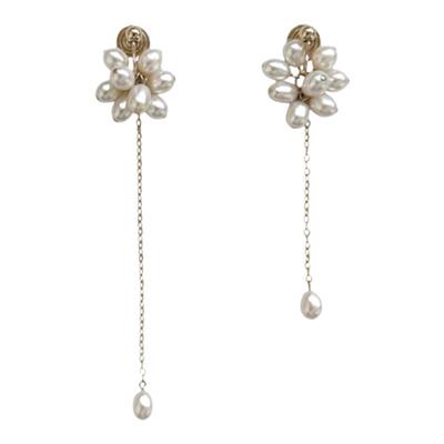 不对称天然淡水珍珠14K包金极简