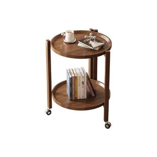 边几可移动小茶几客厅沙发实木小桌子简约创意小推车麻将桌侧边几