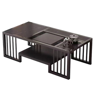 岩板茶桌椅组合功夫茶几办公室全自动小茶台客厅家用泡茶套装一体