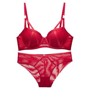 维多利亚多培尔红色内衣结婚新娘套装性感小胸聚拢显大新婚文胸罩