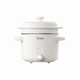 美的电煮锅家用宿舍学生多功能蒸煮一体煮面锅小型电火锅1一3人食