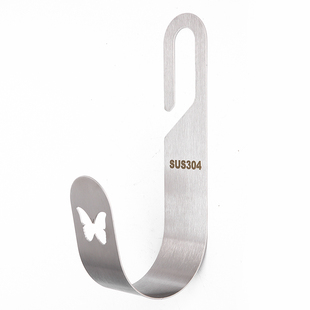 304不锈钢蝴蝶管子挂钩洗车水管支架 浇花管子收纳 用花园大钩子