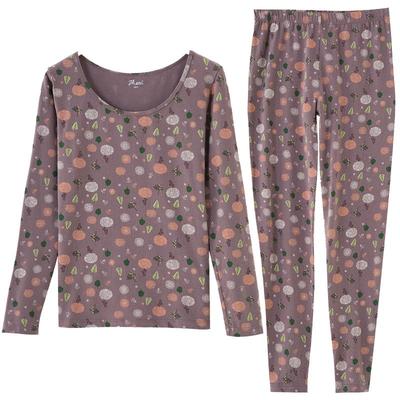 顶呱呱修身薄款纯棉秋衣秋裤女士