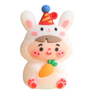 十二生肖蛋糕摆件软胶动物儿童周岁派对牛兔羊虎崽崽蛋糕插件网红