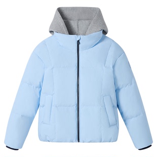 2025新款波司登儿童羽绒服男女童卫衣连帽保暖外套短款时尚休闲