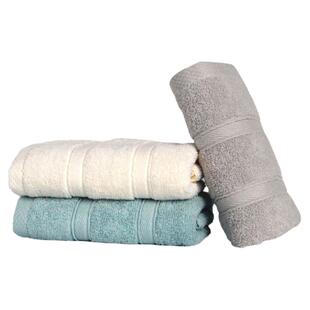 华乐 4条装 纯色毛巾纯棉 可LOGO定制 团购