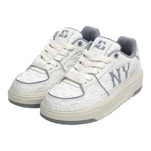 MLB官方张凌赫同款男女时尚增高老花学长鞋运动鞋25秋冬新款SXE03