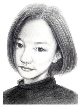 纯手绘人物速写素描彩铅生日礼物