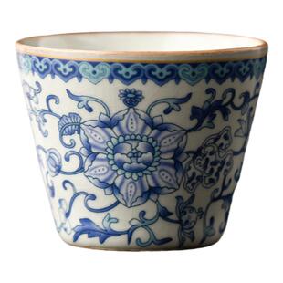 晨翔青花汝窑主人杯聚香茶杯陶瓷品茗杯轻奢高档家用喝茶单杯茶盏