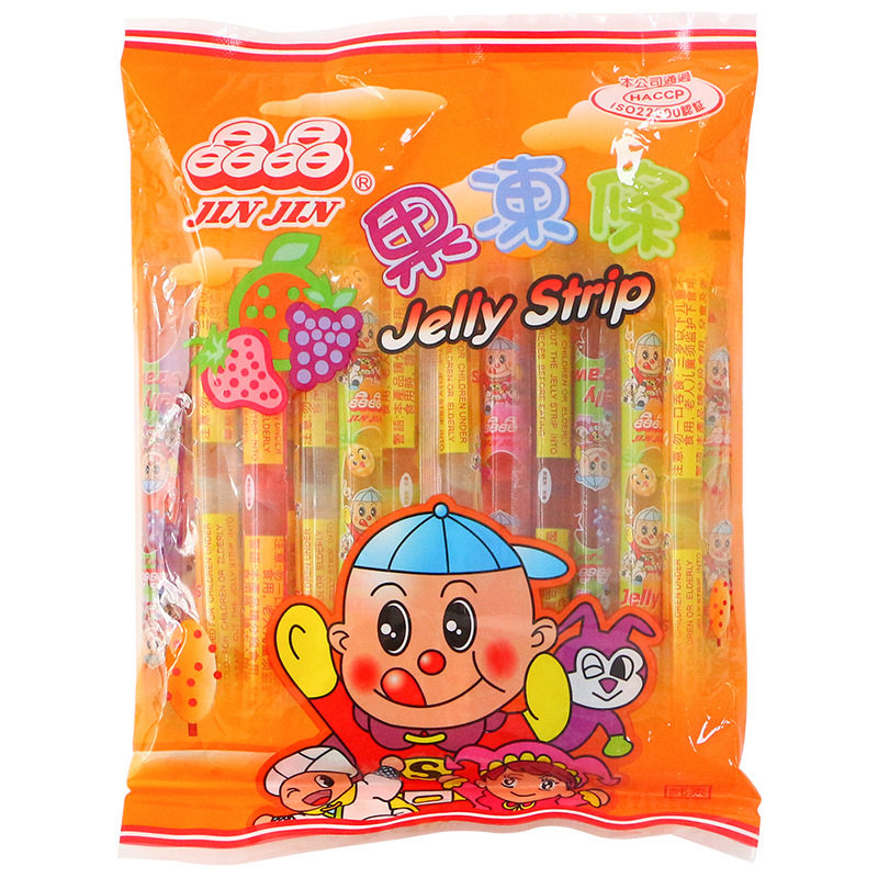 台湾晶晶果冻条条状进口零食