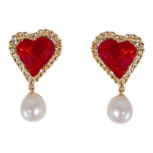 特卖品RoundFace Tavn Love法式爱心珍珠耳环高级感耳环