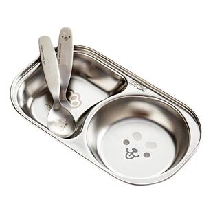 onlycook 儿童餐盘304不锈钢分格盘子家用宝宝吃饭辅食分餐盘餐具