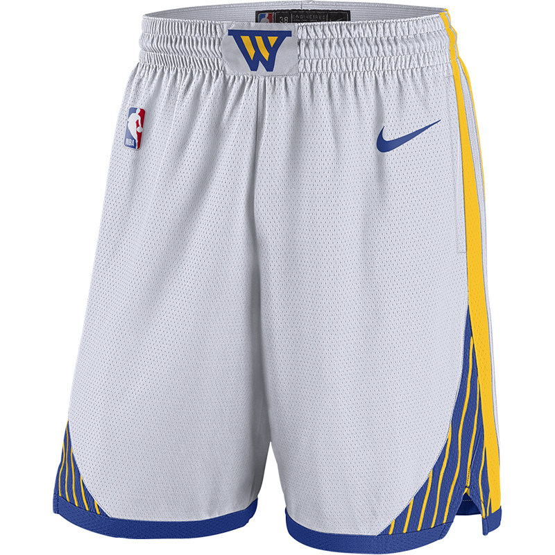 Nike/耐克正品金州勇士队NBA男士轻盈透气运动短裤FQ4108-100