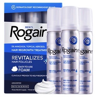 Rogaine/培健落健5%米诺地尔酊生发液男女性专用泡沫剂60ml*3瓶装